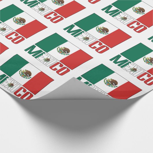 Gift für mexikanische Fahnen Geschenkpapier (Ecke)