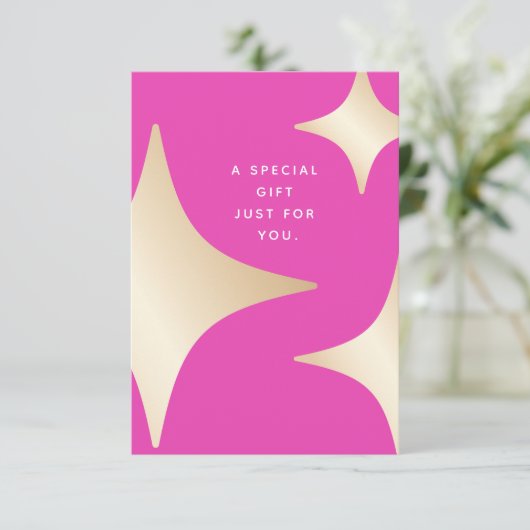 Gift für rosa Goldstars (Stehend Vorderseite)