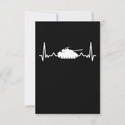 Gift für Tank Heartbeat Military Vehicle Dankeskarte (Vorderseite)