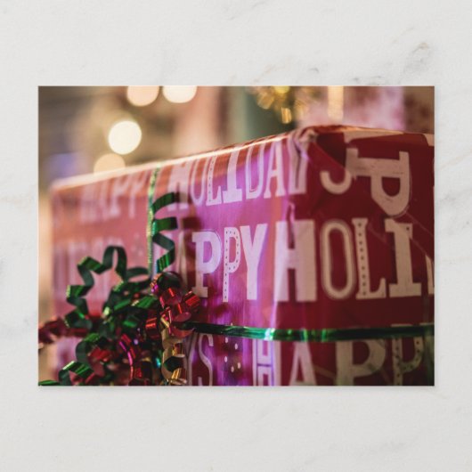 Gift Gift Gift Holiday Postkarte (Vorderseite)