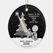 Gift Giver-Merry Weihnachten Keramikornament (Links)