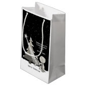 Gift Giver-Merry Weihnachten Kleine Geschenktüte (Rückseite Schrägansicht)