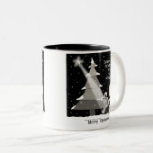 Gift Giver-Merry Weihnachten Zweifarbige Tasse (VorderseiteRechts)