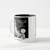 Gift Giver-Merry Weihnachten Zweifarbige Tasse (Vorderseite Links)