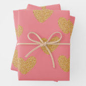 Gift Gold Heart Geschenkpapier Set (Beispiel)