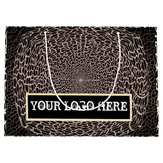 GIFT GOLDEN_ BLACK_BROWN GROSSE GIFT BAG GROßE GESCHENKTÜTE (Vorderseite)