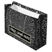 GIFT GOLDEN_ BLACK_SILVER GROSSEN GIFT BAG GROßE GESCHENKTÜTE (Vorderseite Schrägansicht)