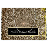 GIFT GOLDEN UND SCHWARZ GROSSE GIFT BAG GROßE GESCHENKTÜTE (Vorderseite)