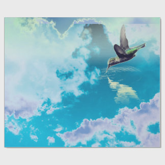 GIFT HUMMINGBIRD IN Wrapping Paper Geschenkpapier