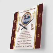 Gift Ideas for Pastor Anniversary or ANY Occasion Quadratische Wanduhr (Winkel)