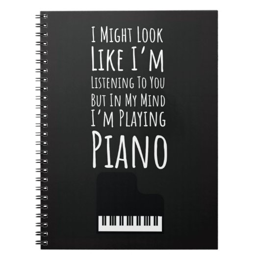 Gift Ideas For Piano Players Music Lover Pianist Notizblock (Vorderseite)