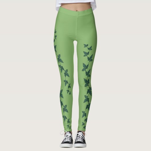 Gift Ivy Leaf Leggings | Grüne Leggings (Vorderseite)