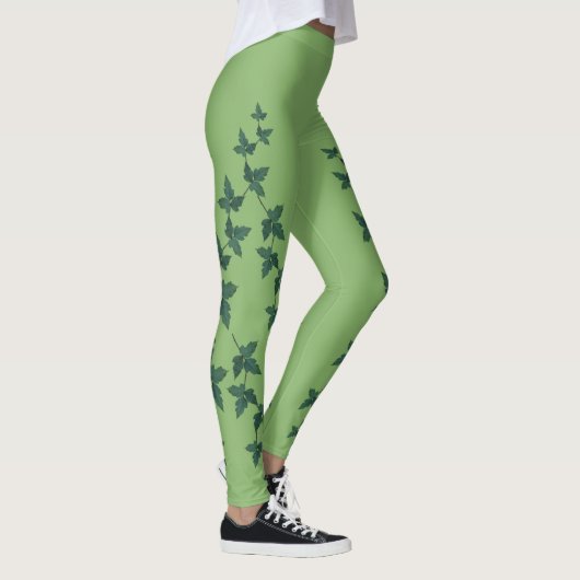 Gift Ivy Leaf Leggings | Grüne Leggings (Rechts)