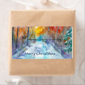 Gift Label Snowy Road (Insitu)