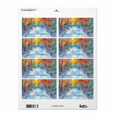 Gift Label Snowy Road (Vorne)