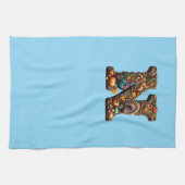 Gift Letter N Thanksgiving style Geschirrtuch (Horizontal)