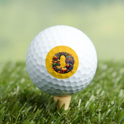 Gift letter o Thanksgiving style Golfball (Insitu T-Shirt)