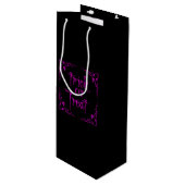 Gift Lila Trick oder Behandlung Geschenktüte Für Weinflaschen (Vorderseite Schrägansicht)