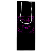 Gift Lila Trick oder Behandlung Geschenktüte Für Weinflaschen (Vorderseite)