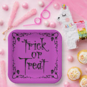 Gift Lila Trick oder Behandlung Pappteller (Party)