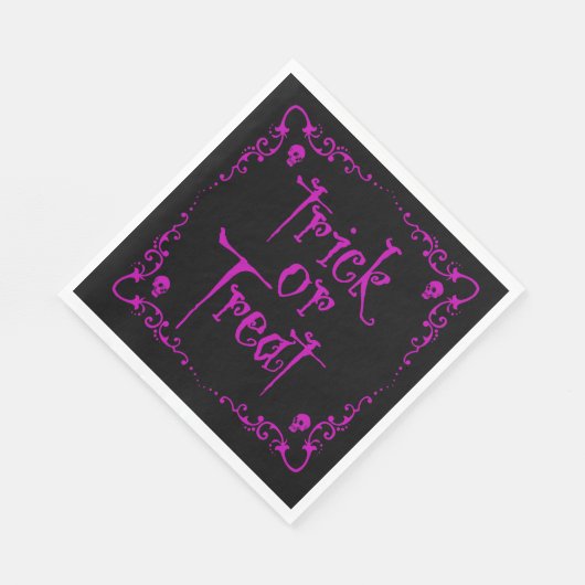 Gift Lila Trick oder Behandlung Serviette (Ecke)