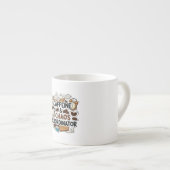 Gift Mug for Her – Caffeine & Chaos exprsso cup Espressotasse (Vorderseite Rechts)