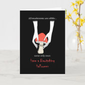 Gift Mushroom Creepy Witchy dunkles Halloween Karte (Gelbe Blume)