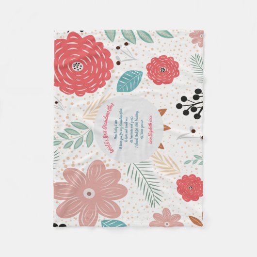 GIFT - Oma Gedichte von Großkindern - CUSTOM Fleecedecke (Vorderseite)