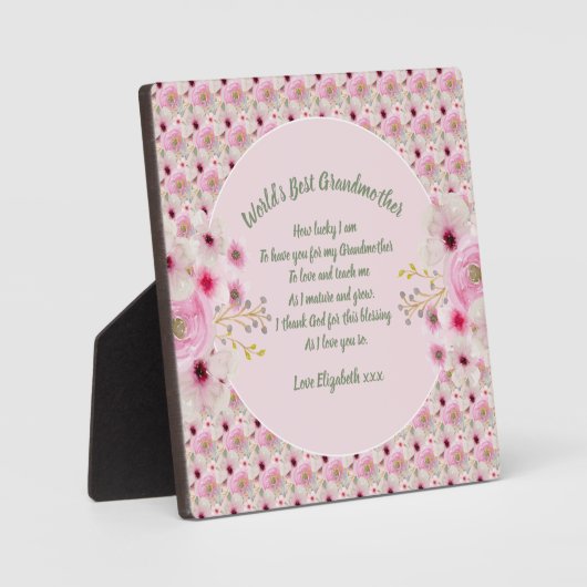 GIFT - Oma Gedichte von Großkindern - CUSTOM Fotoplatte (Vorderseite)