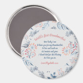 GIFT - Oma Gedichte von Großkindern - CUSTOM Magnet (Vorderseite/Rückseite)