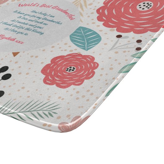 GIFT - Oma Gedichte von Großkindern - CUSTOM Schneidebrett (Ecke)