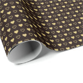 Gift package, wrapping paper with gold foil effect geschenkpapier (Rolleneckpunkt)