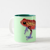 Gift-Pfeil-Frosch Zweifarbige Tasse (Vorderseite Links)