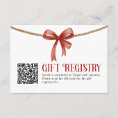 Gift QR Code Registry Card Begleitkarte (Vorderseite)