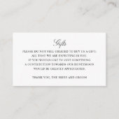 Gift Registry Honeymoon Fund Wedding Monogram Begleitkarte (Vorderseite)