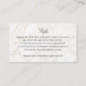 Gift Registry Honeymoon Wedding Monogram Marmor Begleitkarte (Vorderseite)