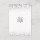 Gift Registry Snowflake Winter Baby Shower QR Code Begleitkarte (Rückseite)