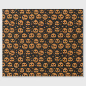 Gift Retro pumpkin design for Halloween Geschenkpapier (Flach)
