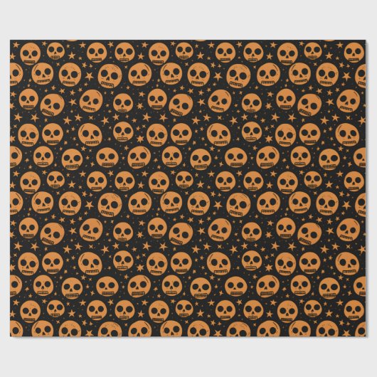 Gift Retro pumpkin design for Halloween Geschenkpapier (Flach)