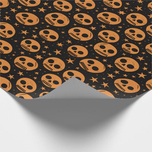 Gift Retro pumpkin design for Halloween Geschenkpapier (Ecke)