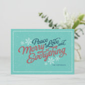 Gift Ribbon Script Holiday Card Feiertagskarte (Stehend Vorderseite)