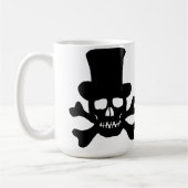 "Gift" Schädel und Kreuzknochen mit einer Top-Hat- Kaffeetasse (Links)