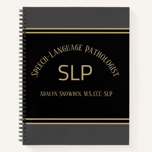 GIFT! SLP (Sprachpathologe) Spirale Notizblock (Vorderseite)