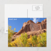 Gift-Spinnen-MESA im Fall - Moab Postkarte (Vorne/Hinten)