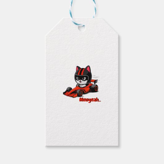 Gift tag Cat pilot Geschenkanhänger (Vorderseite)