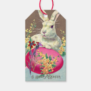 GIFT TAG EASTER BUNNY VINTAG GESCHENKANHÄNGER
