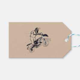 Gift tag for Kids with dirt bike Geschenkanhänger