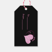 Gift-Tag für rosa Herzen Geschenkanhänger (Vorderseite)