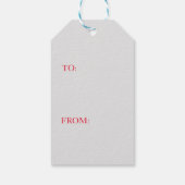 Gift Tag JAPANESE RED BUTTERFLILIS ON RED Geschenkanhänger (Rückseite)