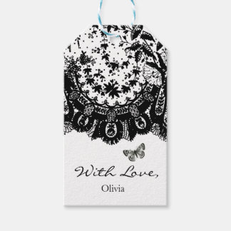 GIFT-TAG "MIT LIEBE" SCHWARZE FLÄCHE UND INDIVIDUE GESCHENKANHÄNGER